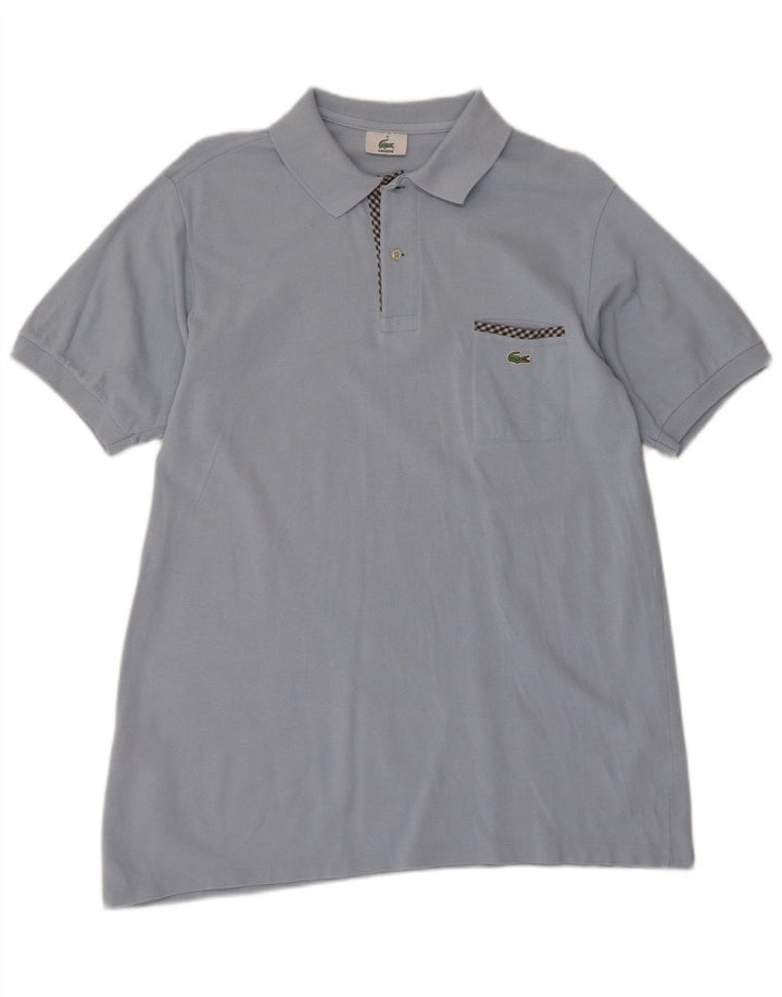 Polo da uomo Lacoste taglia 4 in cotone blu medio