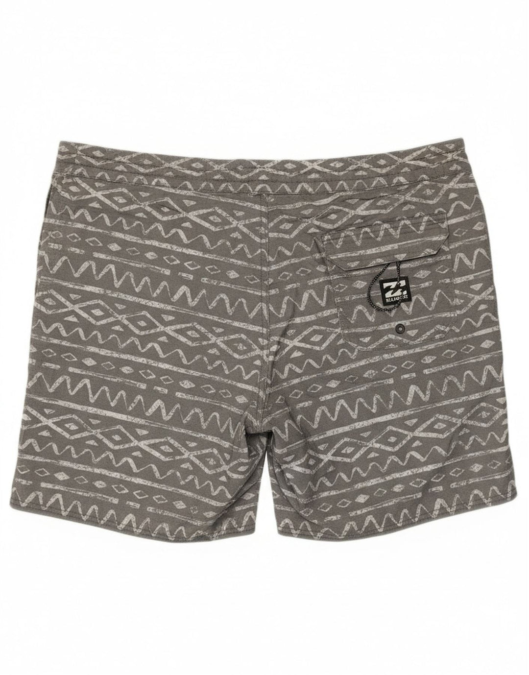 Pantaloncini da bagno da uomo Billabong XL in cotone geometrico grigio