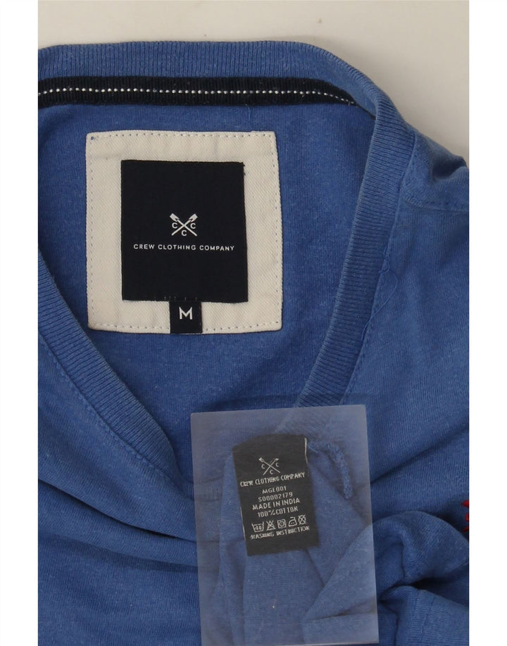 Crew Clothing T-shirt da uomo Top in cotone blu medio