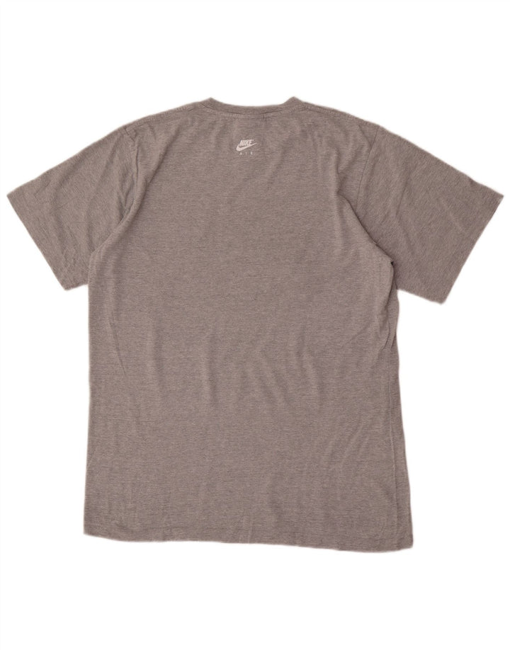 T-shirt grafica da uomo Nike Top UK 39/41 cotone grigio medio