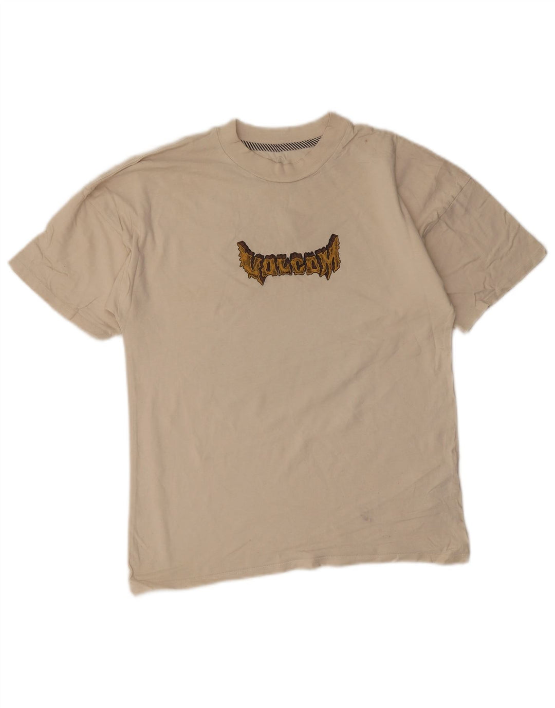 T-shirt grafica da uomo Volcom Top piccola in cotone beige
