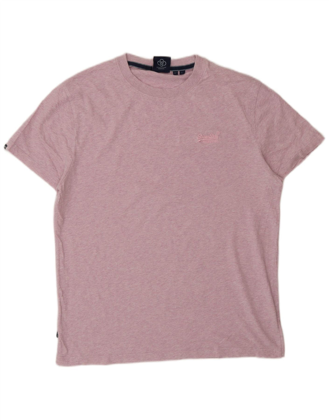 T-shirt da uomo SUPERDRY Top grande in cotone rosa