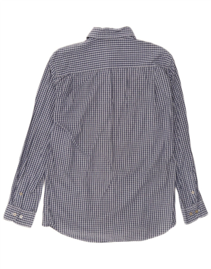 Camicia da uomo Calvin Klein in cotone a quadri blu medio