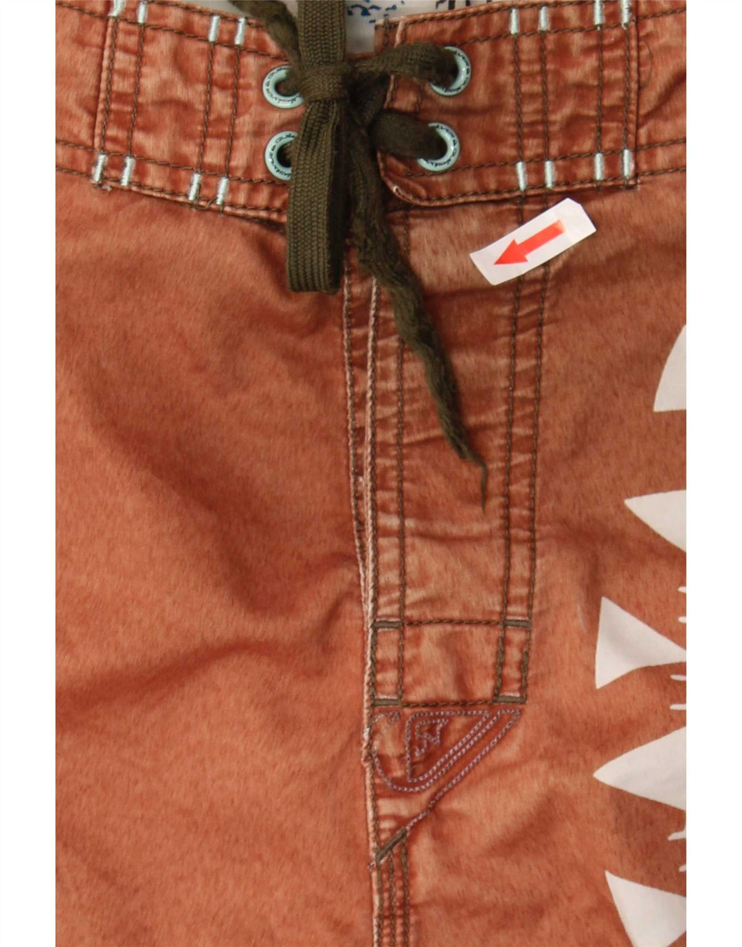 Pantaloncini da bagno grafici da uomo Quiksilver Poliestere geometrico marrone medio