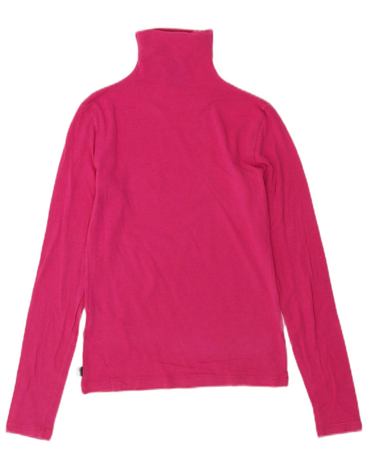Top Nike da donna a maniche lunghe UK 8/10 piccolo cotone rosa