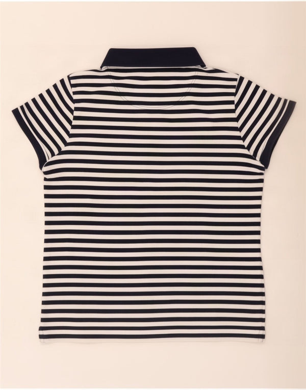 Crew Clothing Polo da donna UK 16 Large in cotone a righe blu navy