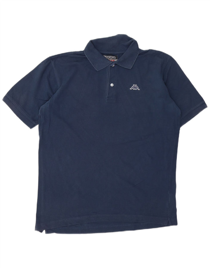 Polo Kappa Uomo Large in cotone Blu Navy