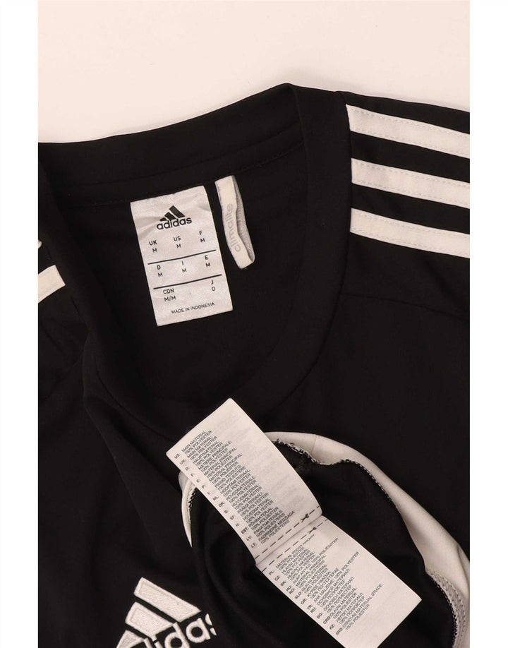 T-shirt Adidas Climalite da uomo Top in poliestere color block medio nero