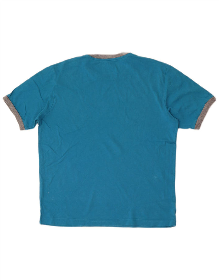 T-shirt grafica da uomo Champion Top in cotone color block blu medio