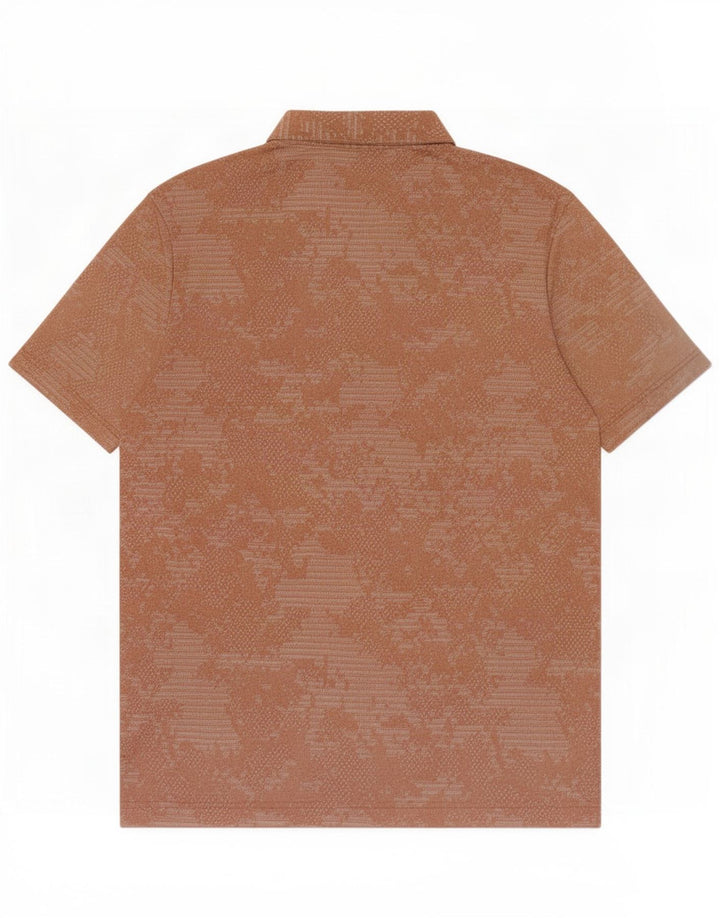Polo Adidas da uomo grande in poliestere geometrico marrone