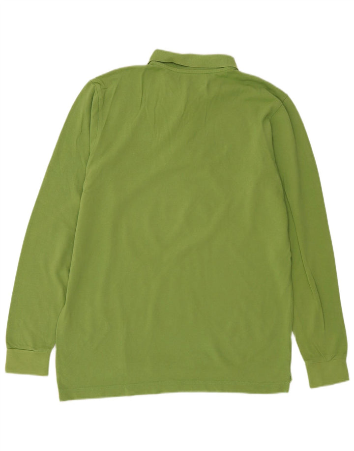Polo Kappa Uomo Manica Lunga Cotone Verde Medio