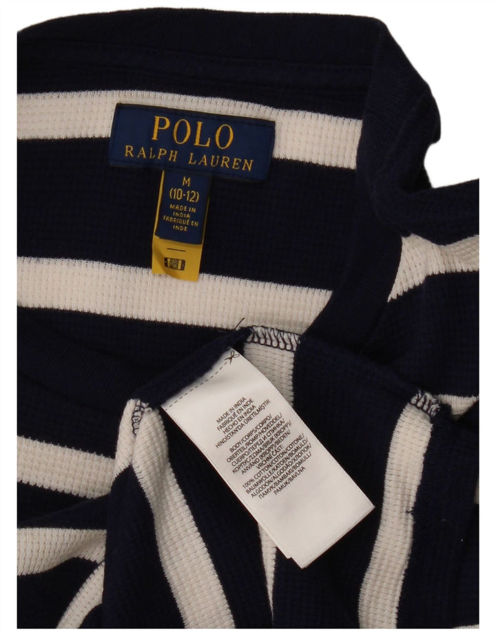 Polo Ralph Lauren Top da ragazzo a manica lunga 10-11 anni a righe blu navy medio