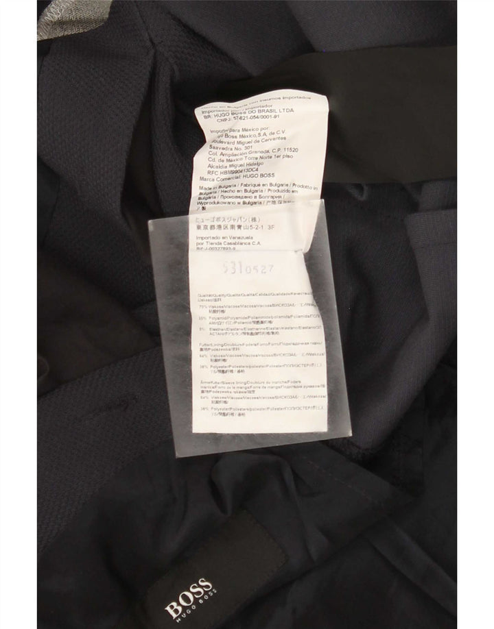 Giacca blazer da uomo a 2 bottoni Hugo Boss EU 48 viscosa media blu navy