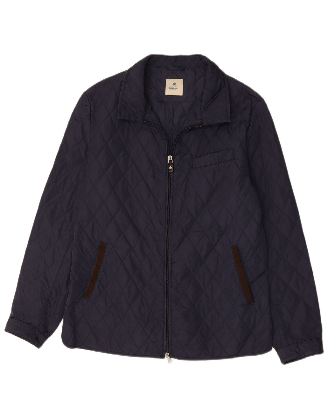 Luigi Borrelli Giacca trapuntata Napoli da uomo UK 38 Medio Blu Navy
