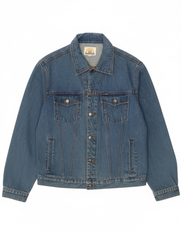 Giacca di jeans vintage da uomo UK 42 XL in cotone blu classico