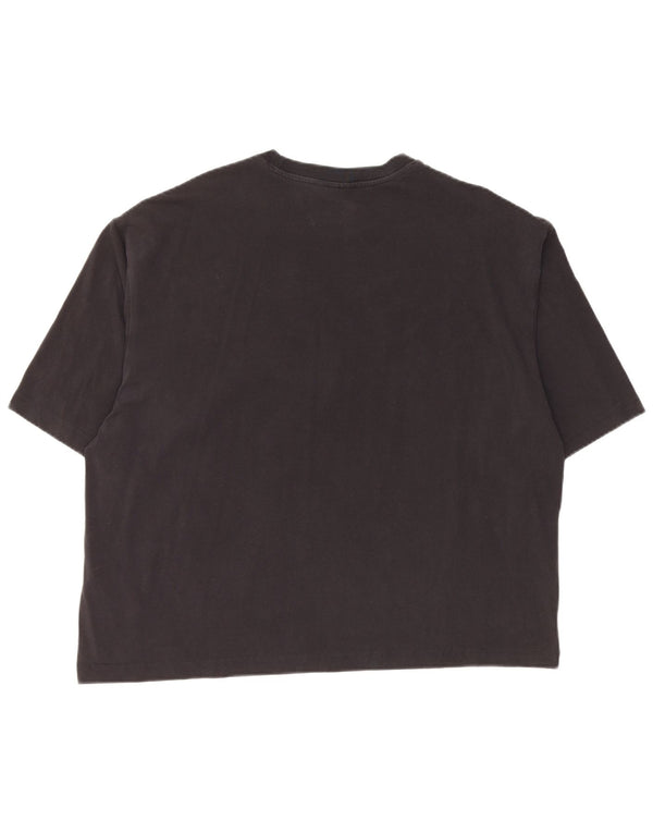 ADIDAS Womens Graphic T-Shirt Top UK 16/18 Large Black Cotton