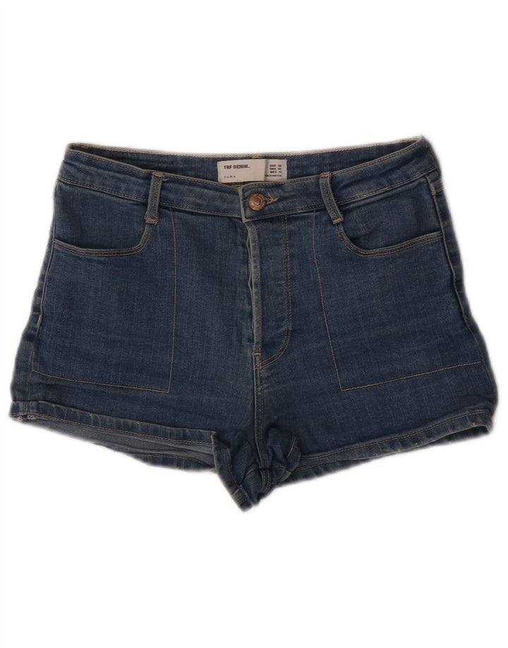 Pantaloncini di jeans da donna Zara EU 38 piccoli W28 cotone blu