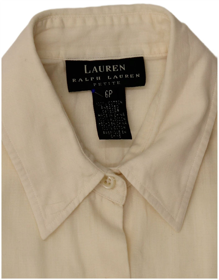 Camicia da donna Ralph Lauren US 6 cotone bianco sporco medio