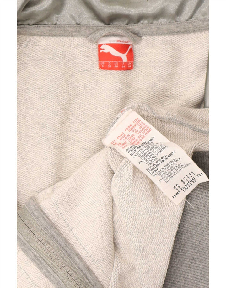 Giacca da tuta da donna Puma UK 10 Small Grey Flecked Cotton