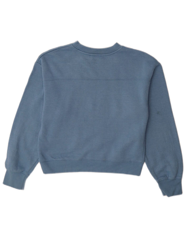 Felpa corta da donna Zara UK 10 piccola blu poliestere