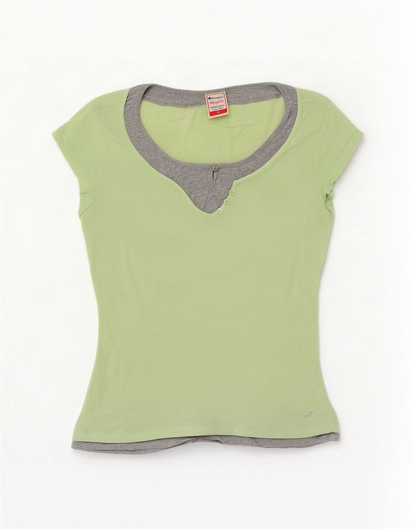 T-shirt Champion da donna Heritage Fit UK 18 XL Green Colourblock