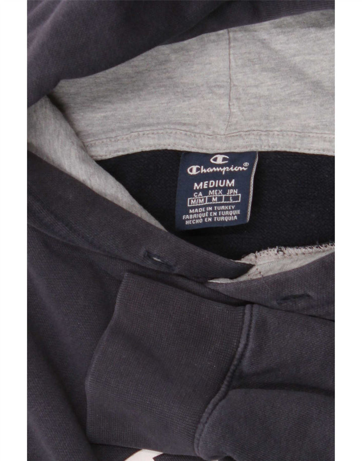 Maglione con cappuccio grafico da uomo Champion medio blu navy