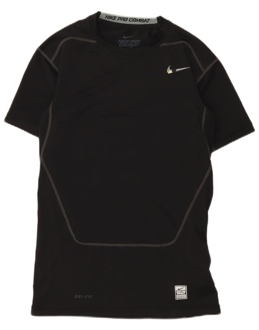 T-shirt grafica Nike Dri Fit da donna, taglia UK 16, grande, poliestere nero