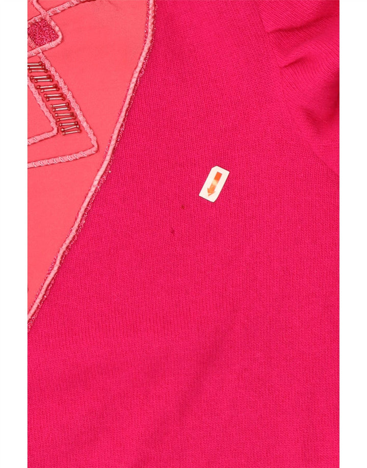 Maglione da donna VINTAGE con scollo a V IT 50 XL Lana rosa