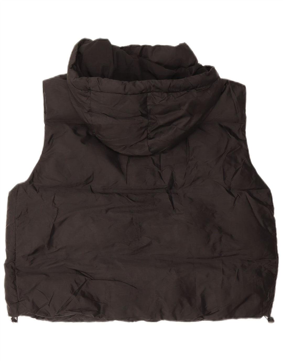 Gilet imbottito con cappuccio da donna ZARA UK 16 grande nero