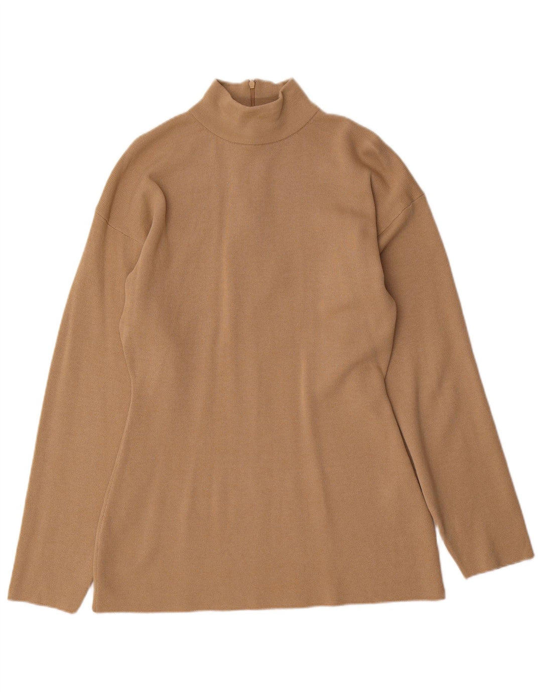 Top Zara da donna a maniche lunghe UK 14 Large in viscosa marrone