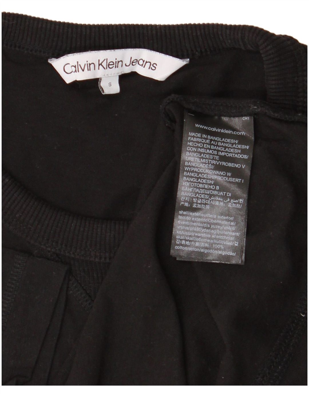 CALVIN KLEIN JEANS T-shirt da uomo Top piccola in cotone nero