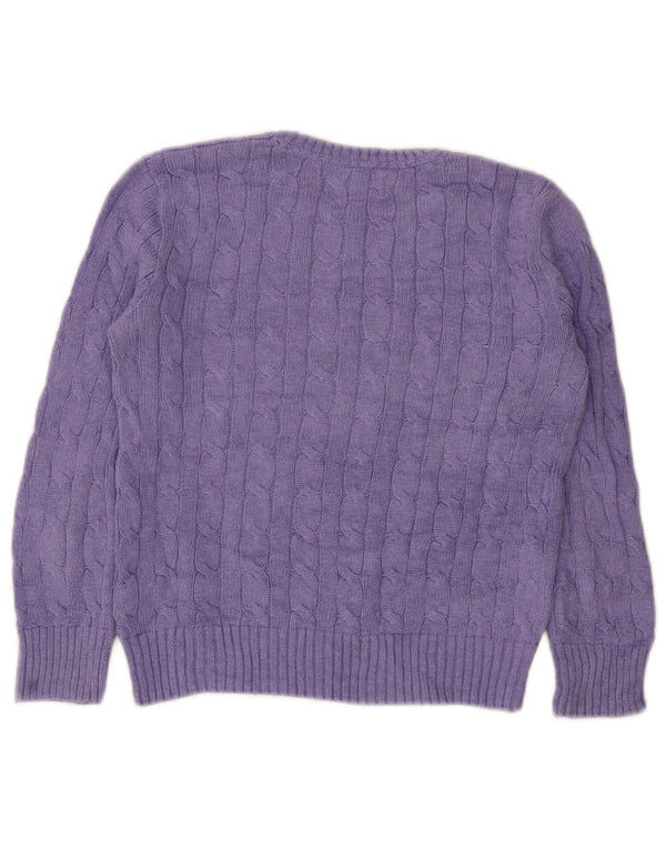 Polo Ralph Lauren Maglione maglione con scollo a barca per ragazze 7-8 anni piccolo viola