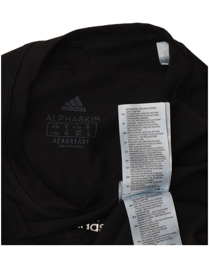 Maglia Adidas Aeroready da ragazzo a manica lunga 11-12 anni Nera