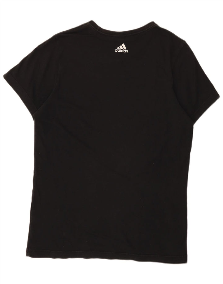 T-shirt grafica da uomo Adidas Top in cotone nero medio