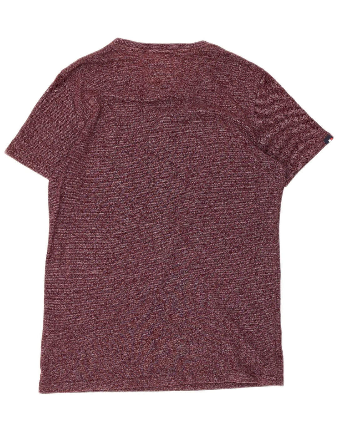 T-shirt grafica da uomo SUPERDRY Top grande cotone gessato bordeaux