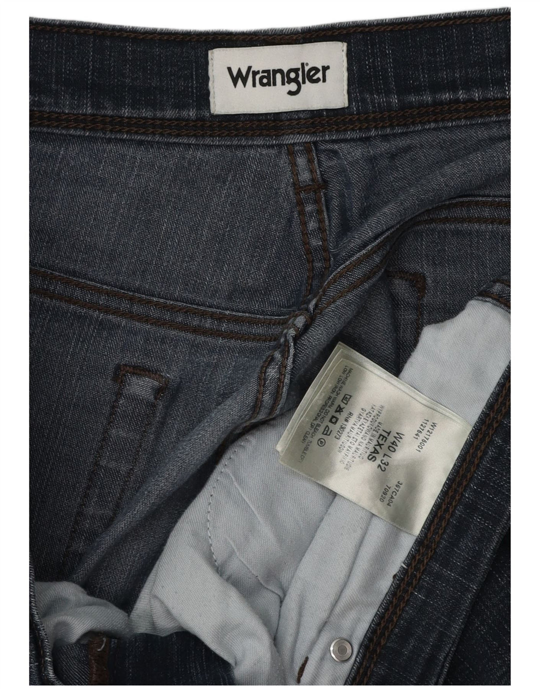 Jeans dritti da uomo Texas WRANGLER W40 L32 cotone blu