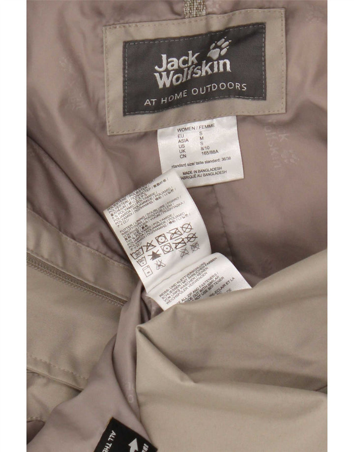 Trench con cappuccio da donna Jack Wolfskin UK 8/10 piccolo poliestere beige