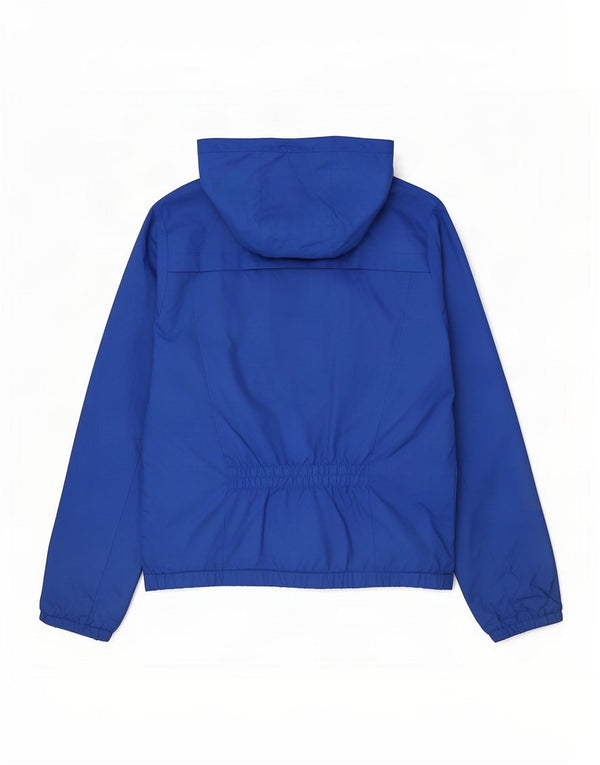 Hollister Womens Hooded Windbreaker Jacket UK 16 Large Blue Nylon