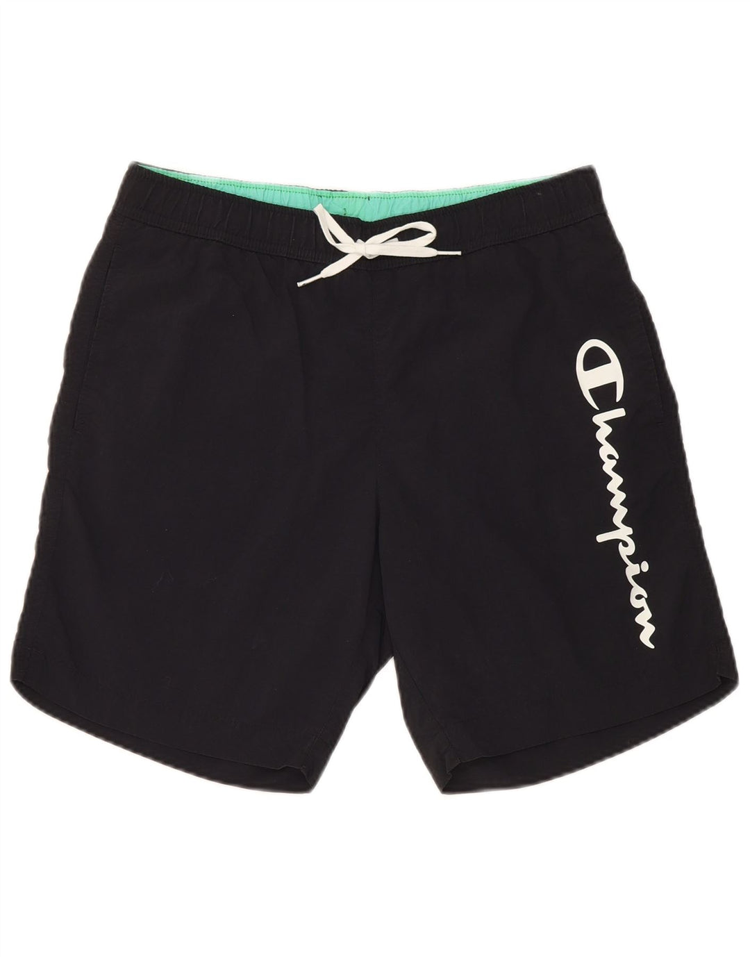 Pantaloncini da bagno grafici da uomo Champion Small neri in poliammide