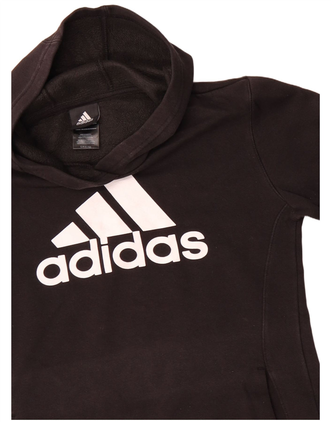 Felpa con cappuccio grafica da donna ADIDAS UK 14 grande nera