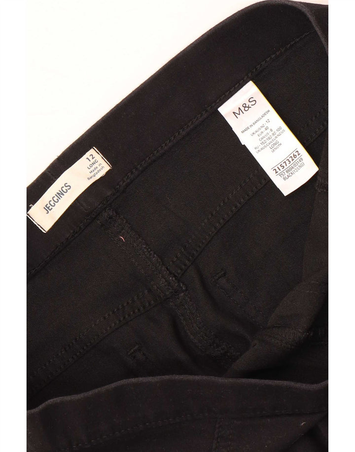 Jeans Jeggings da donna Marks & Spencer UK 12 medio W30 L30 cotone nero