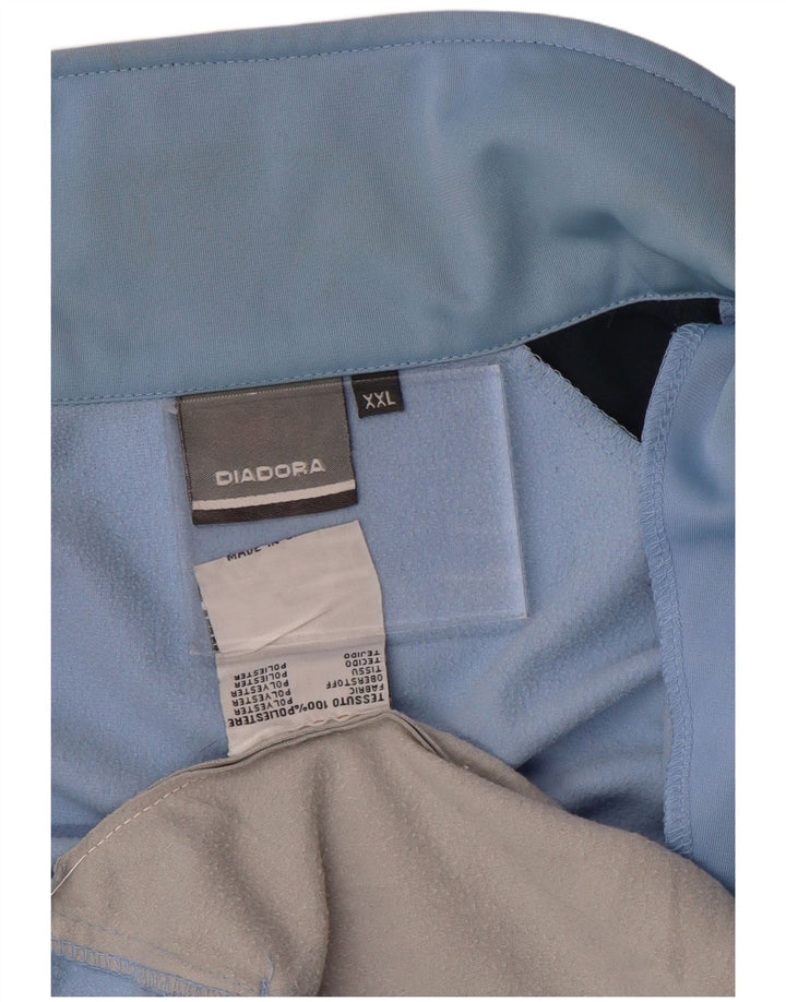 Giacca da tuta da uomo Diadora 2XL Blu Poliestere Colourblock