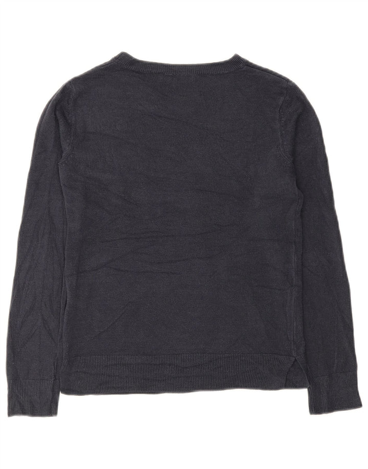 Maglione maglione con scollo a barca da donna Marks & Spencer UK 8 piccolo blu navy