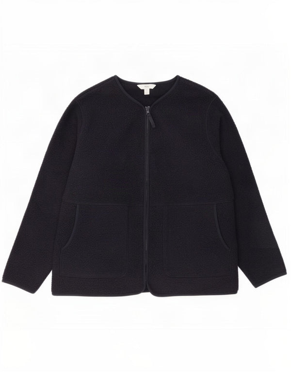 Giacca in pile da donna Marks & Spencer UK 16 grande poliestere blu navy