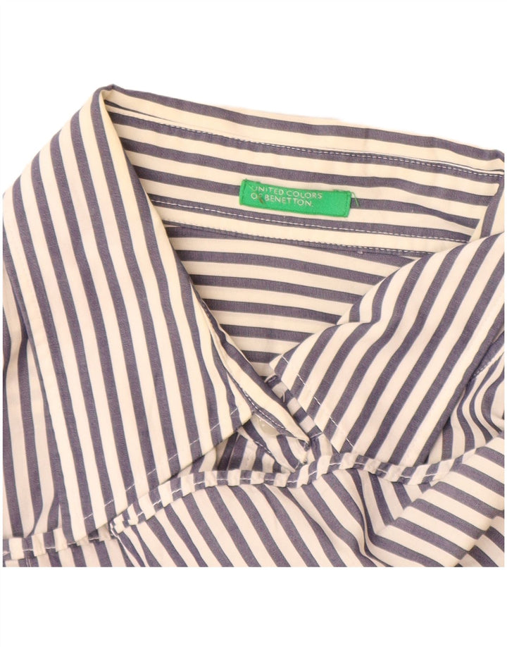 Camicia da donna Benetton UK 16 a righe grandi blu