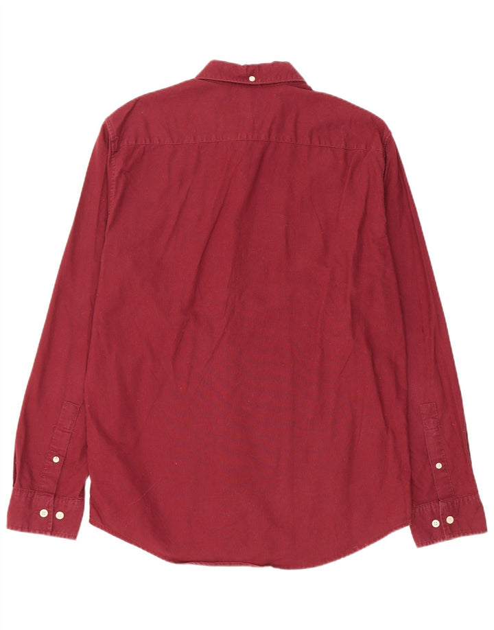 Camicia slim fit da uomo Jack Wills in cotone bordeaux medio