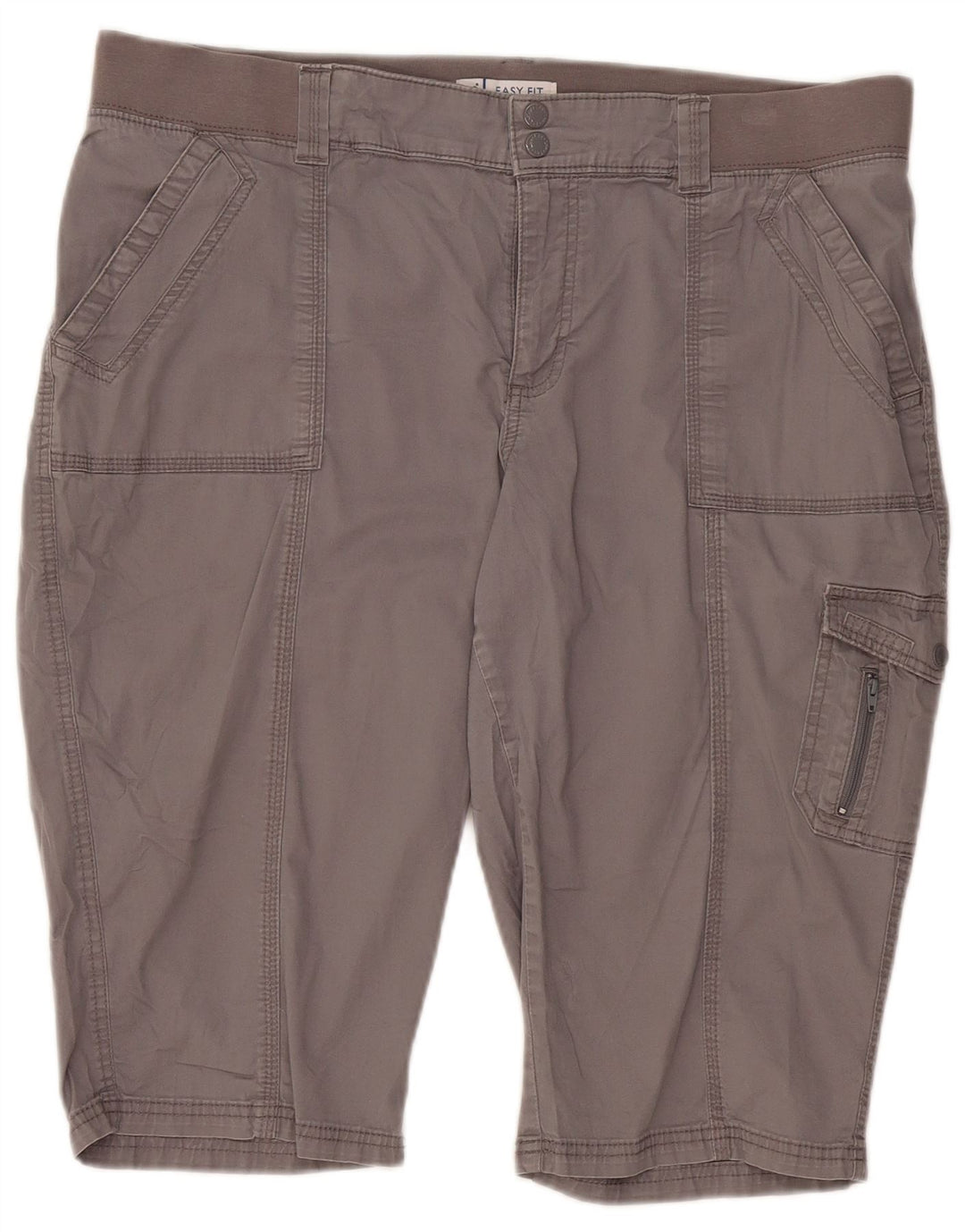 Pantaloncini cargo Lee Easy Fit da donna US 18 2XL W40 Cotone grigio