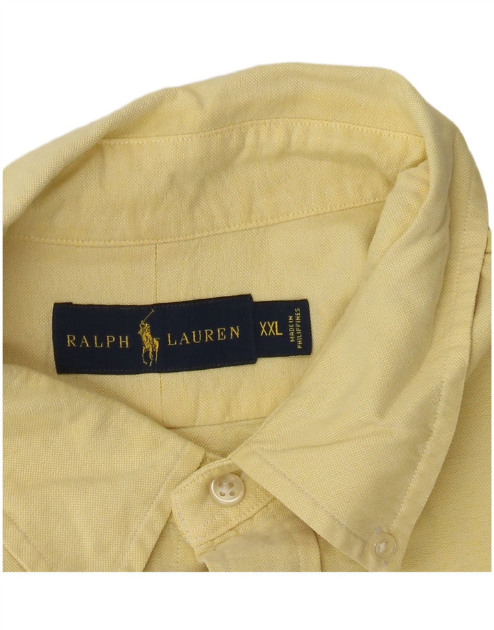 Camicia da uomo Ralph Lauren 2XL cotone giallo
