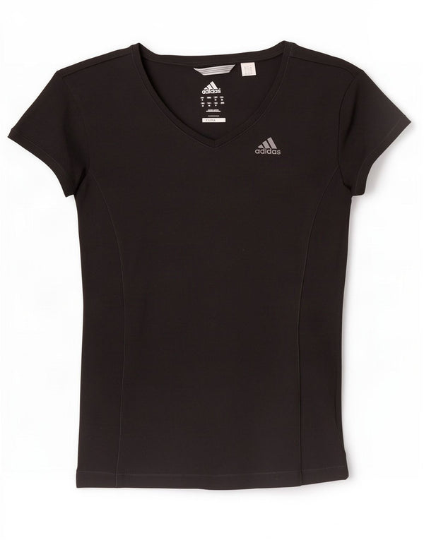 T-shirt Adidas Climalite da donna Top UK 8 Small Poliestere nero