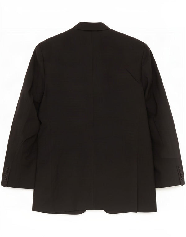 Giacca blazer a 2 bottoni Marks & Spencer da uomo UK 44 XL poliestere nero